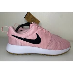 NWT NIKE GOLF ROSHE SHOES MENS 9.5 PINK BLACK SNEAKERS GUM BOTTOM DV1202-601